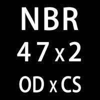 ซีลโอริล20ชิ้น/ล็อต Od42/43/45/46/47/48/49/50*2มม. 2มม. ความหนาของเครื่องซักผ้าไนไตรล์แหวนน้ำมันแหวนยางวงแหวน (Od47Mm)