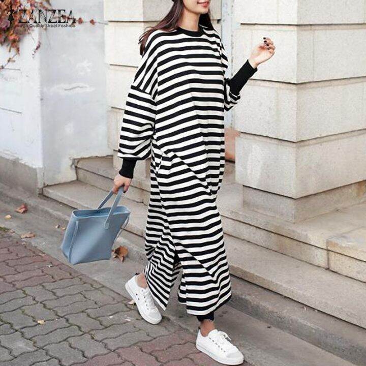 Striped sweatshirt outlet dress