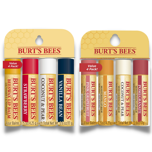 Burt's Bees 100 Natural Moisturizing Lip Balm 100 Natural, Multipack