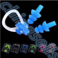 1set Soft Silicone Waterproof Swimming Diving Surf Water Sports Protection Earplugs Nose Clip with Case Bag Swim Pool Gear tool Ear Protection