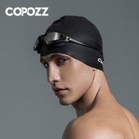 Copozz Men elastic swimming hat  large size swimming wear professional Adults Waterproof swimming hat  silicone swimming caps Swim Caps