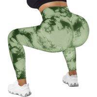 Womens Sports Tie Dye Leggings High Waist Gym Fitness Yoga Push Up Leggings Ladies Seamless Hip Lifting Tights Pants