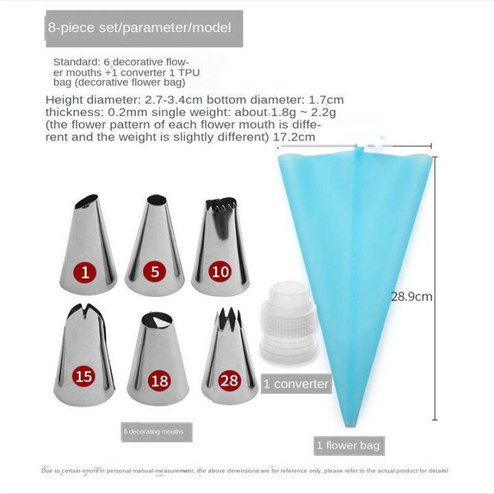 worth-buy-ครัวซิลิโคนไอซิ่งท่อกระเป๋าครีมถุงขนมทำอาหาร-f-ondant-เครื่องมือตกแต่งเค้กหรือขนมหัวฉีดชุดเครื่องมือ