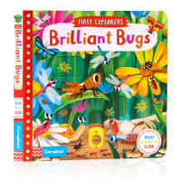 Little Explorer series mechanism operation book smart insects first explorers brilliant bugs English original picture book childrens science enlightenment cognition push-pull paper book parent-child toy book 1-6 years old