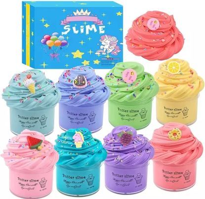 Butter Fluffy Slime Set Food Cotton Candy Cloud Slime Kit With Charm 