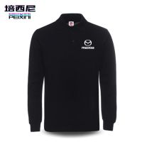 High quality stock MAZDA car shop custom work clothes CX-8 CX-5 CX-9 CX-7 RX-8 ATENZA CX-4 CX-30 MX-5 CX-30EV Axela outdoor driving POLO long-sleeved shirt