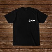 เสื้อยืดระบายอากาศฤดูร้อนเสื้อยืดคอกลมพิมพ์ลายโลโก้ En- Enhypen Engenes สีดําสีขาวขนาด S-4Xl Unisex  5H0Y