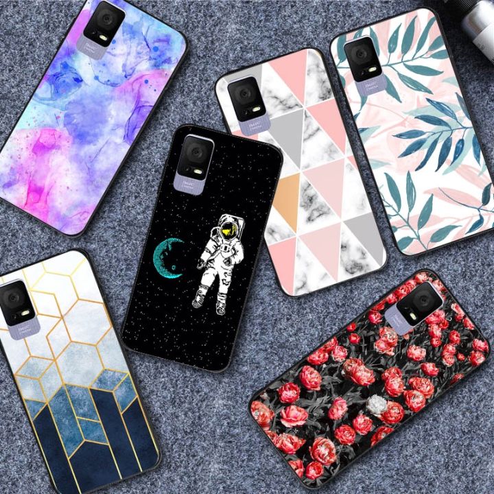 Case For TCL 403 Phone Back Cover Soft Silicon Tpu Casing Fashion Luxury  Color Cartoon Printed Paint