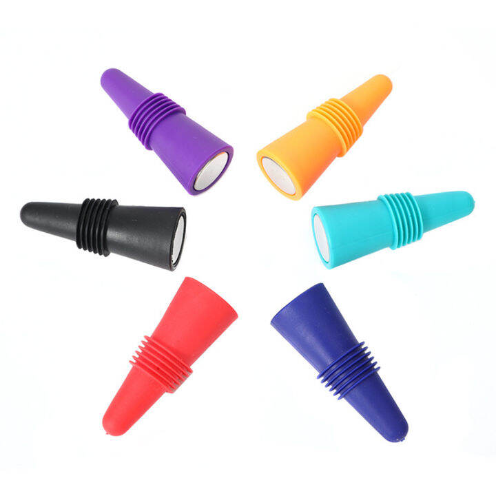 bottle-home-bottle-cover-reusable-wine-bottle-silicone-kitchen-tool-sealed-cap-plug-conical-stopper