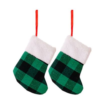 Toolsout ถุงเท้าคริสต์มาสการตกแต่งคริสต์มาสที่สร้างสรรค์ถุงซานตาลายสก๊อตถุงเท้าคริสต์มาสปาร์ตี้คริสต์มาส