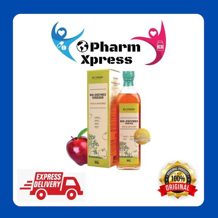 Biogreen BioEnzymes Vinegar Raw & Unfiltered { 950ML } Lazada