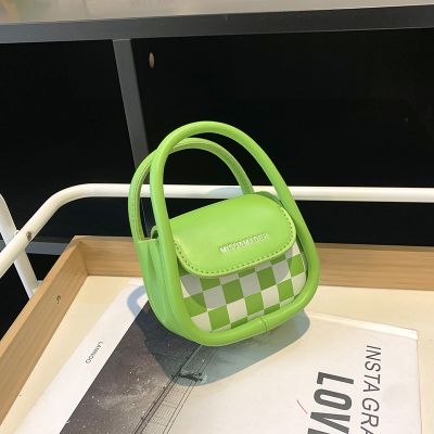 [COD] and summer foreign style bag popular all-match plaid mini female 2023 new trendy niche Messenger lipstick
