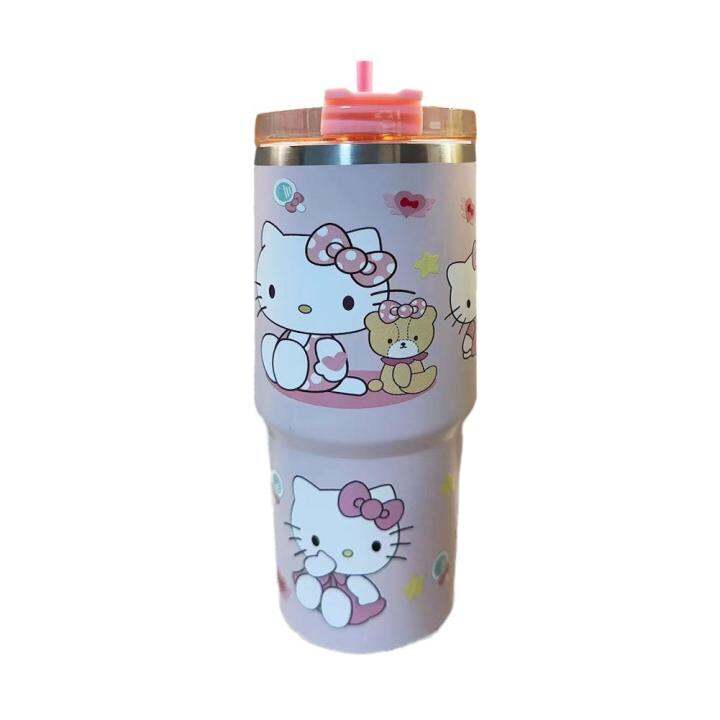 2023-cute-creative-cartoon-drawing-large-capacity-thermos-with-double-layer-tumbler-4-cup-optional-colors-ice-cup-straw-r9l5