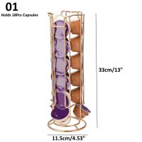 【SALE】 oritfloungor1983 ที่ใส่ถ้วยกาแฟโลหะโครเมียม18/24/32/40ถ้วยชั้นเก็บของแคปซูลกาแฟดอลซ์กัสโต Gratis Ongkir แคปซูล