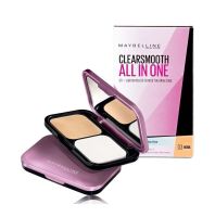 Maybelline CLAER SMOOOTH ALL IN ONE LIGHT เมย์เบลลีน เคลียร์ สมูท ออล อิน วัน ไลท์ พาวเดอร์ แป้งอัดแข็ง เบอร์03 (แนชเชอรัล) 9g.