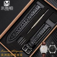 【Hot Sale】 Miston watch strap genuine leather male suitable for famous craftsman Mido female crocodile skin force Locke wave