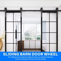 2Pcs Sliding Barn Door Wheel Heavy Duty Cabinet Window Pulley Roller Quiet Sliding Door Track Perfect for DIY Barn Door