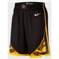 ขายเสื้อผ้าบาสเกตบอลสูง hot pressed 2023 nba Golden State Warriors black city edition basketball shorts