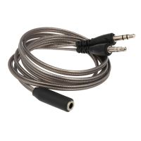 3.5mm Audio Y Splitter Cable 1 Female to 2 Male Converter Earphone Microphone Cord Adapter for Headphone to Desktop Laptop PC Headphones Accessories