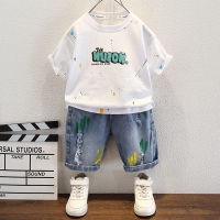 Childrens Clothing Boys Suit Summer 2023 New Childrens Casual Two-Piece Suit Small And Older Childrens Short Sleeve Clothes Baby Fashionable