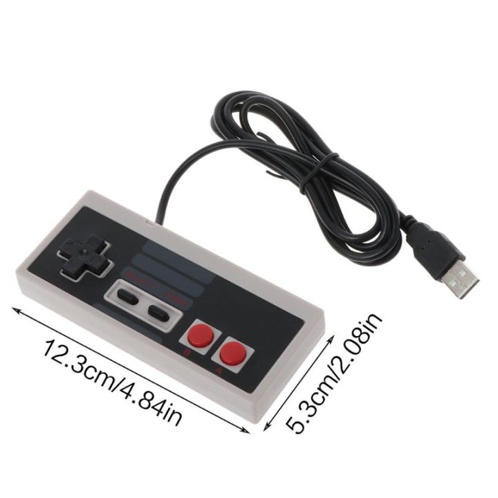 พลาสติกแบบเสียบจอยเกมสีดำ-สีเทาสำหรับ-nes-pc-usb-สำหรับ-windows-ใหม่