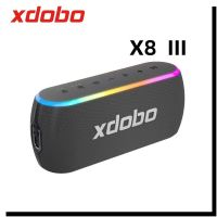 Xdobo ลำโพงบลูทูธไร้สาย60W X8III กลางแจ้งมีไฟ RGB บลูทูธเสียงแฮนด์ฟรีแบบพกพา IPX7ศูนย์ดนตรี