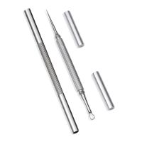 Super Fine Stainless Steel Acne Pimple Extractor Comedones Remover Double Heads Face Skincare Cleaner Black Heads Removal Tool