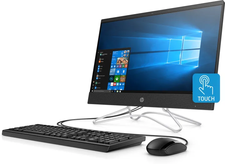 Same day delivery HP 21.5" FullHD Touch-Screen Ryzen-3  All in one PC  New Model  with inbuilt webcam hp School/office use 8GB RAM 480GB SSD Win 10 Home Black  1 year warranty with keyboard and mouse
