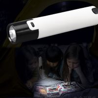 ♞ Mini LED Flashlight Work Light Portable Pocket Flashlight Keychains USB Rechargeable for Outdoor Camping Small Light