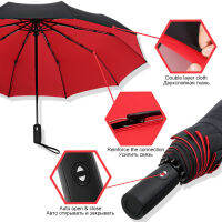 For Xiaomi Strong Windproof Double Automatic 3 Folding Umbrella 10K Car Luxury Large Parasol Rain Women Men Business Umbrellas