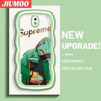 JIUMOO เคสปลอกสำหรับ Samsung J7โปร J7 2017 J7 2018,เคสแฟชั่นเด็กผู้ชายเท่ใหม่ลายมาคารอนขอบคลื่นกันกระแทกแบบใสนิ่มเคสมือถือโปร่งใสลายกล้องถ่ายรูปที่สร้างสรรค์เคสป้องกันซิลิกาเจล