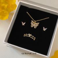 Gewinie.co - Butterfly jewelry set เซ็ทเครื่องประดับ (ฟรีกล่องจิวเวลรี่)