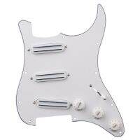 WK-White Loaded Prewired Pickguard with SSS B500K / A500K Tone Dual Rail Pickups