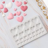 【CW】 DIY love silicone mold chocolate fondant cake mold heart-shaped dessert decoration baking supplies