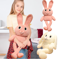 Rabbit Toy Plush Bunny Stretchable Plushie Cartoon Doll Kids Decor Gifts Home