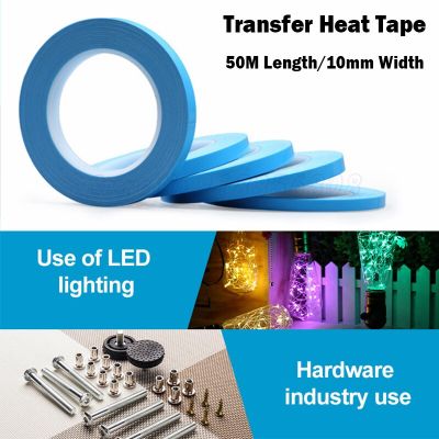 50M Double Sided Thermal Conductive Tape 10mm Width Blue Heat Transfer Tape Adhesive Cooling Heatsink for Computer CPU GPU PCB Adhesives Tape