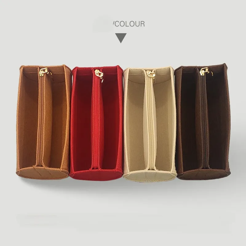 soft and light】 bag organiser storage insert for lv side trunk pm in bag  multi pocket compartment inner lining inside bag accessories organizer