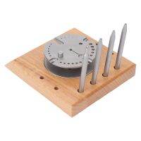 【YF】 Watch Movement Balance Wheel Stand Wooden Base Pin Punch Hairspring Holder Set A