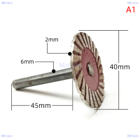 Mmico ชุดใบเลื่อยวงเดือนตัดเพชร6มม. แผ่นตัดพร้อมแมนเดรลสำหรับสว่านเจาะไม้เครื่องมือตัดหินโลหะ
