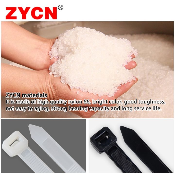 self-locking-2-7x150-200-250-300-nylon-cable-ties-plastic-wrap-zip-wire-strap-ring-industrial-grade-zycn-large-quantity-500pcs