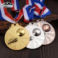 เหรียญเกมฟุตบอล Homempire เหรียญรางวัลเหรียญทองทองแดงเงินของที่ระลึกการแข่งขันฟุตบอลถ้วยรางวัลการแข่งขันกีฬา