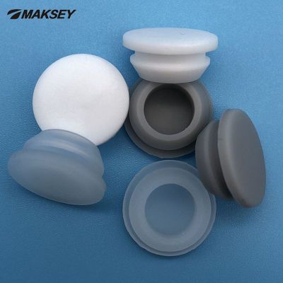 MAKSEY 10PCS 15 16 17 18 19 20mm Silicone Male T Plug Stopper Rubber Gasket Seal Pung Round Hole Masking Pipe Tube End Caps Replacement Parts