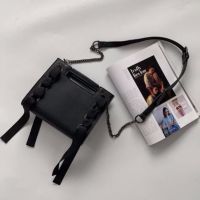 Xvfgfv Dark Hong Kong Style Bag Women S 2022 New All-Match Small Ck One-Shoulder Messenger Bag Chic Fashion Chain Small Square Bag