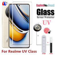 กระจกนิรภัยสำหรับ9999D แสง UV แบบโค้งเต็มจอ Realme 11pro 11 Pro + 11 11 Pro + 11 5G 6.7 RMX3740ฟิล์มป้องกันหน้าจอโทรศัพท์2023