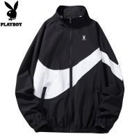 Playboy เสื้อแจ็คเก็ตทรงหลวมเหมาะกับแฟชั่นฤดูใบไม้ผลิและฤดูใบไม้ร่วงสำหรับผู้ชาย