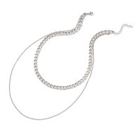 925 Sterling Silver Chunky Chain Necklace for Women Double Layer Necklaces Party Jewelry Gifts New