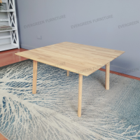 โต๊ะกลาง โต๊ะข้างโซฟา โต๊ะรับแขก Evergreen-Furniture Coffee Table TJ-8080-F ทำจากไม้ยางพารา ( มี 2 สีให้เลือก )