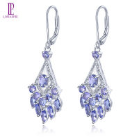 Strling Silver 925 original Natural Tanzanite Drop Earrings Genuine Gemstone Women Top quialty Jewelry New Year Gifts Wedding