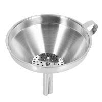 Stainless Steel Kitchen Funnel with Detachable Filter for Transporting Liquids Fluid Adding Ingredients Jams and Marmalades to