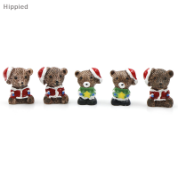 Hippied? 5pcs Christmas Tree figurines คริสต์มาสกระรอกสวนตกแต่ง miniatures Micro Landscape